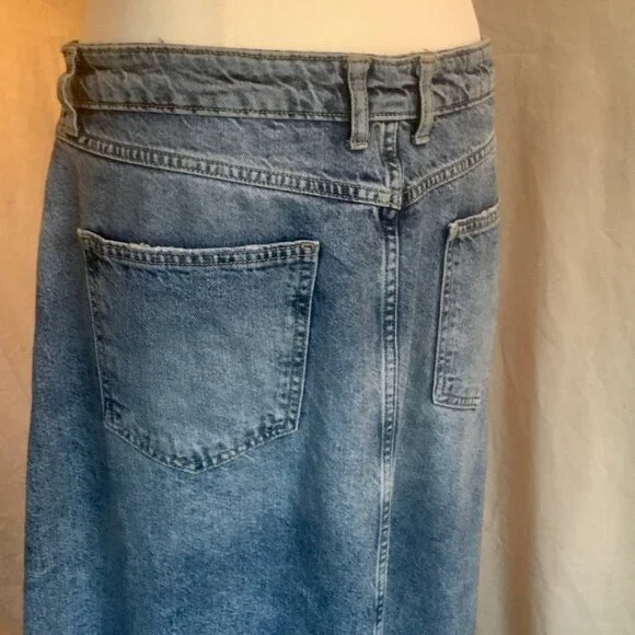 We The Free Come As You Are Denim Maxi Skirt Size 14 - Picture 7 of 7